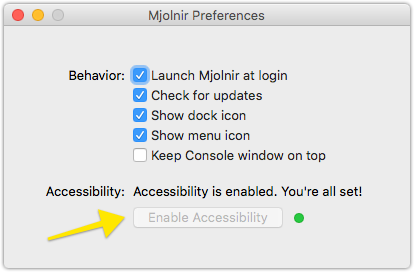 Enable accessibility in Mjolnir